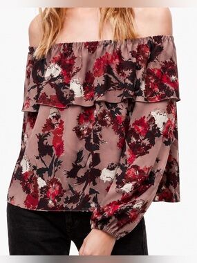 Aritzia Wilfred Morel Ruffle Trim Long Sleeve Blouse